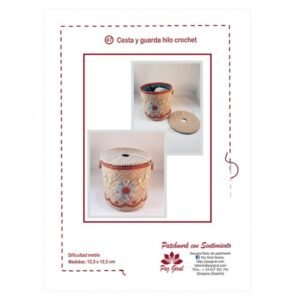 Cesta Guarda Ovillo Crochet