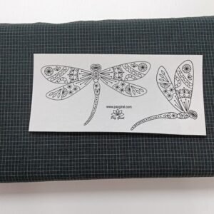 Entretela impresa soluble libélulas