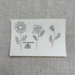 entretela impresa adhesiva soluble margaritas