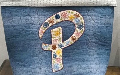 Puntos de bordado. Letras con entretela soluble